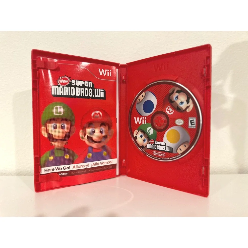 New Super Mario Bros Wii Nintendo Wii Complete CIB Red Case w/ Manual Tested